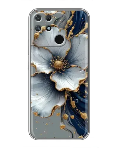 Чохол для Realme NARZO 30A з картинкою «Біла квітка та золотий флюїд» Чохол для Realme NARZO 30A з картинкою «Біла квітка та золотий флюїд»