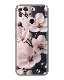 Чохол для Realme NARZO 30A з картинкою «Ніжня сакура та краплі»