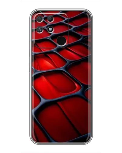 Чехол для Realme NARZO 30A с картинкой «Красная глянцевая сетка» Чехол для Realme NARZO 30A с картинкой «Красная глянцевая сетка»