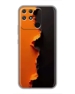 Чехол для Realme NARZO 30A с картинкой «Оранжевый разлом» Чехол для Realme NARZO 30A с картинкой «Оранжевый разлом»