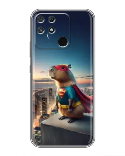 Чехол для Realme NARZO 30A с картинкой «Капи-мен супергерой»