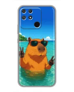 Чехол для Realme NARZO 30A с картинкой «Морская капибара» Чехол для Realme NARZO 30A с картинкой «Морская капибара»