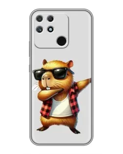 Чехол для Realme NARZO 30A с картинкой «Капибара рэпер даб» Чехол для Realme NARZO 30A с картинкой «Капибара рэпер даб»