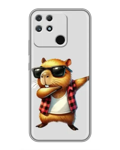 Чехол для Realme NARZO 30A с картинкой «Капибара рэпер даб»