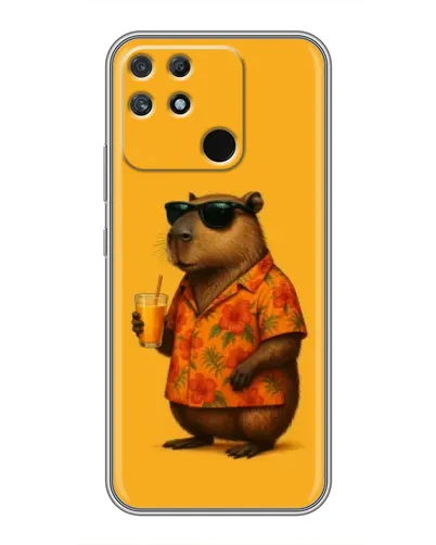 Чехол для Realme NARZO 30A с картинкой «Капибара на отдыхе»