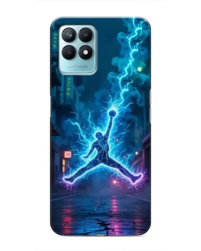 Чехол для Realme NARZO 50 с картинкой «Jordan Gold Jumpman»