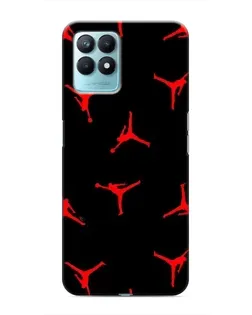 Чехол для Realme NARZO 50 с картинкой «Jordan Red Pattern»