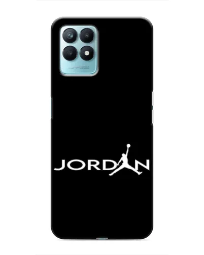 Чехол для Realme NARZO 50 с картинкой «Jordan White Logo»