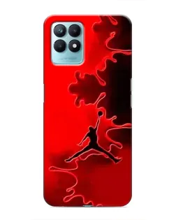 Чехол для Realme NARZO 50 с картинкой «Jordan Red Smoke»