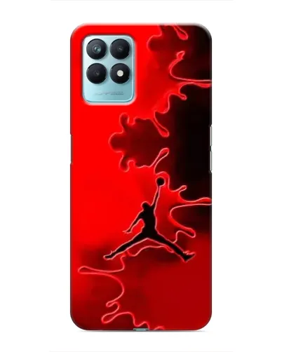 Чехол для Realme NARZO 50 с картинкой «Jordan Red Smoke»