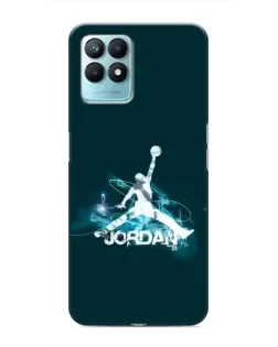 Чехол для Realme NARZO 50 с картинкой «Jordan Blue Fire»