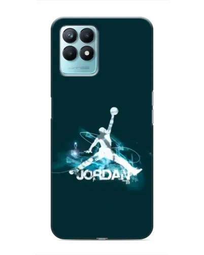Чехол для Realme NARZO 50 с картинкой «Jordan Blue Fire»
