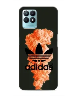 Чехол для Realme NARZO 50 с картинкой «Оранжевый дым Adidas»