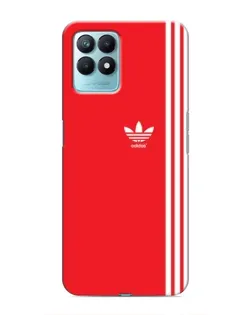 Чехол для Realme NARZO 50 с картинкой «Красный минимализм Adidas»