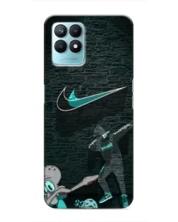 Чехол для Realme NARZO 50 с картинкой «Спортивный арт Nike»
