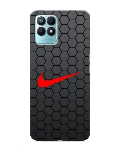 Чехол для Realme NARZO 50 с картинкой «Nike — карбоновая сетка»
