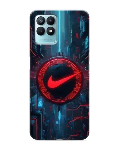 Чехол для Realme NARZO 50 с картинкой «Техногенный стиль Nike»