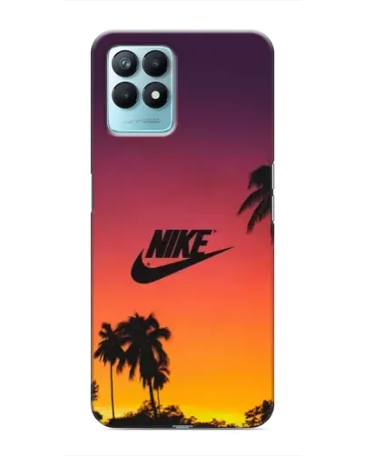 Чехол для Realme NARZO 50 с картинкой «Nike на закате солнца»