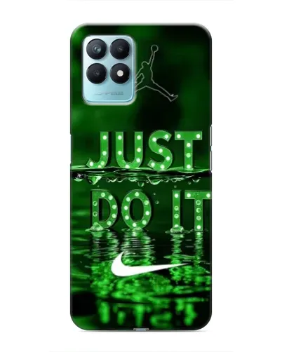 Чехол для Realme NARZO 50 с картинкой «Зеленый неоновый Nike»
