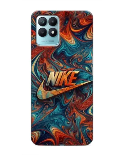 Чехол для Realme NARZO 50 с картинкой «Nike в абстракции»
