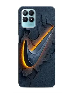 Чехол для Realme NARZO 50 с картинкой «Объемный логотип Найк»