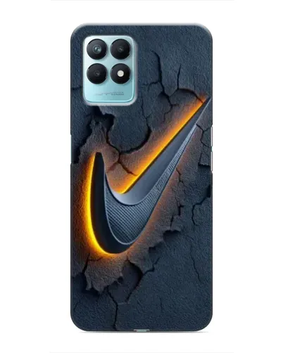 Чехол для Realme NARZO 50 с картинкой «Объемный логотип Найк»
