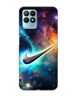 Чехол для Realme NARZO 50 с картинкой «Космический Nike Swoosh»