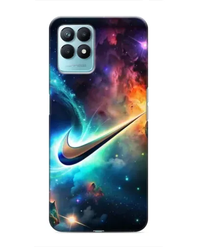 Чехол для Realme NARZO 50 с картинкой «Космический Nike Swoosh»
