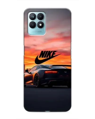 Чехол для Realme NARZO 50 с картинкой «Nike и суперкар»