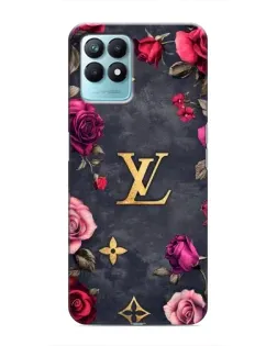 Чехол для Realme NARZO 50 с картинкой «Цветочный Louis Vuitton»
