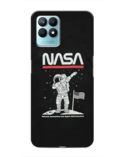 Чехол для Realme NARZO 50 с картинкой «NASA — шагаем по Луне»