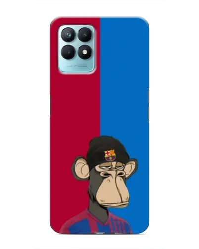 Чехол для Realme NARZO 50 с картинкой «Bored Ape — фанат Барсы»