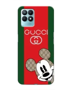 Чехол для Realme NARZO 50 с картинкой «Gucci — полосы и Микки»