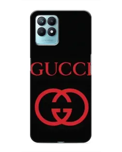 Чехол для Realme NARZO 50 с картинкой «Gucci — красный логотип»
