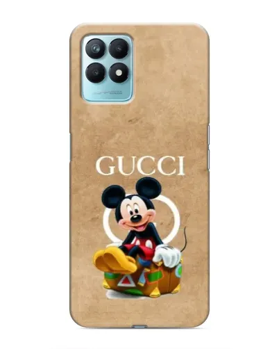 Чехол для Realme NARZO 50 с картинкой «Микки Маус Gucci — крафт»