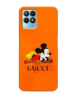 Чехол для Realme NARZO 50 с картинкой «Микки Маус Gucci — оранж»