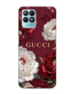 Чехол для Realme NARZO 50 с картинкой «Gucci — бордовые розы»