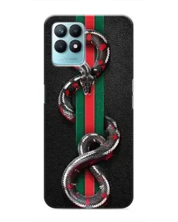 Чехол для Realme NARZO 50 с картинкой «Gucci — змея на полосе»