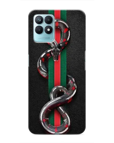 Чехол для Realme NARZO 50 с картинкой «Gucci — змея на полосе» Чехол для Realme NARZO 50 с картинкой «Gucci — змея на полосе»
