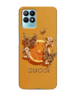 Чехол для Realme NARZO 50 с картинкой «Gucci — золотые бабочки»