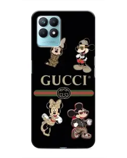 Чехол для Realme NARZO 50 с картинкой «Gucci — герои Disney и монограмма»