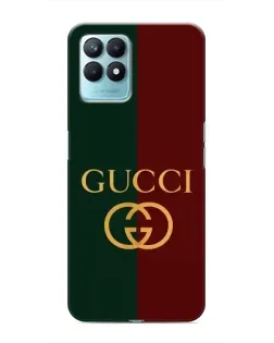 Чехол для Realme NARZO 50 с картинкой «Gucci — темно-зеленый градиент»
