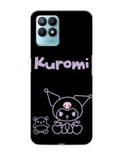 Чехол для Realme NARZO 50 с картинкой «Kuromi — черный минимализм»