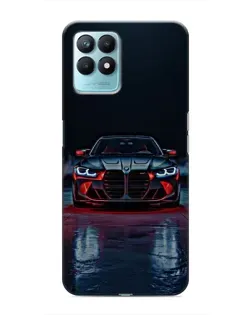 Чехол для Realme NARZO 50 с картинкой «BMW на мокрой дороге»