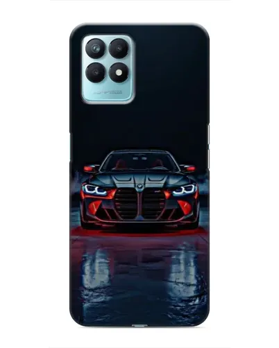 Чехол для Realme NARZO 50 с картинкой «BMW на мокрой дороге»