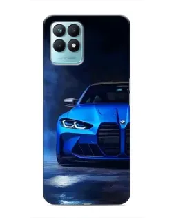 Чехол для Realme NARZO 50 с картинкой «Голубая BMW M4»