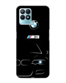 Чехол для Realme NARZO 50 с картинкой «Минималистичный принт BMW M3»