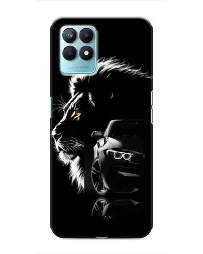 Чехол для Realme NARZO 50 с картинкой «BMW и лев»