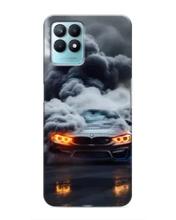 Чехол для Realme NARZO 50 с картинкой «BMW в дыму»