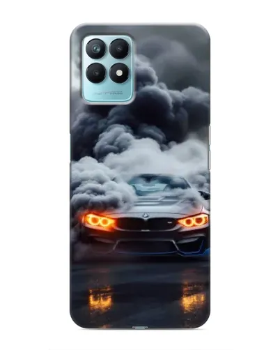 Чехол для Realme NARZO 50 с картинкой «BMW в дыму»